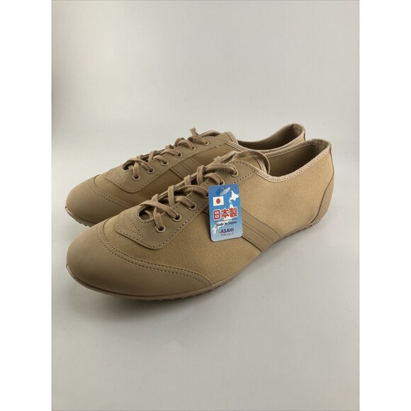 NEW Asahi Running Master Instep Twirler Dance Shoes Canvas, Tan, US 10 -Jpn 27EE - Picture 3 of 8